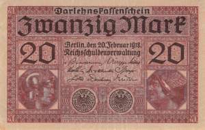 20 Mark Serie N ro 55 1918